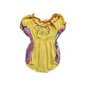 Googi Baby Girls Romper  Yellow  Smocked  6-9 Months